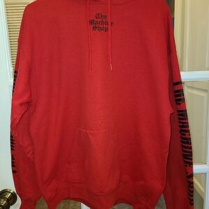 Machine Shop Red Hoodie Mens Sz Large